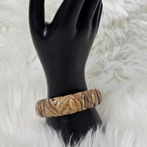 Picture Jasper Natural Stone New Overlap Boho Multi Color Stretch Bracelet